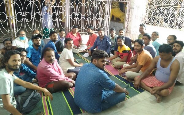 सीनी दुर्गा मंदिर में श्री श्री सार्वजनिक दुर्गा पूजा समिति की बैठक.