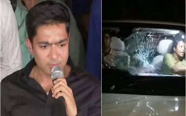 पश्चिम बंगाल : अभिषेक बनर्जी के काफिले पर हमला, पत्थरबाजी, कई वाहन क्षतिग्रस्त, मंत्री हांसदा, अंगरक्षक घायल